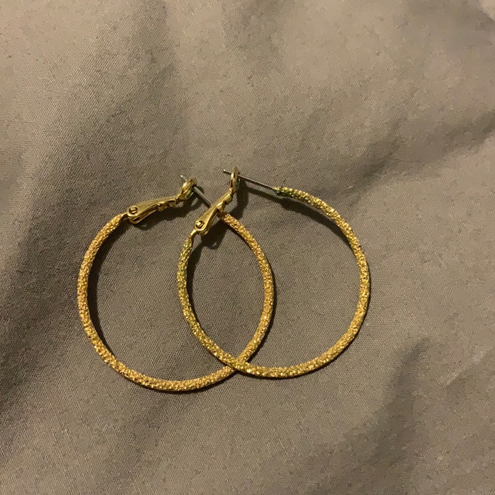 Gold sparkly earrings